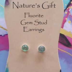 Fluorite Crystal Earrings – Handmade Healing Stone Jewellery
