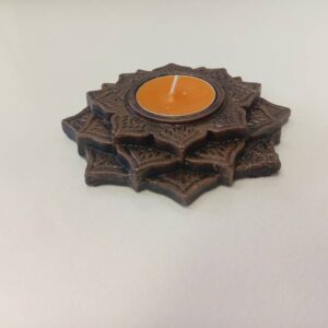 Tealight candle holder bronze Star