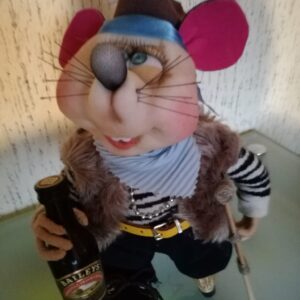 Hand made Rag doll Happy Mouse