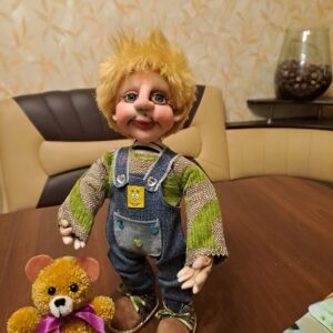 Handmade Rag doll disheveled dad