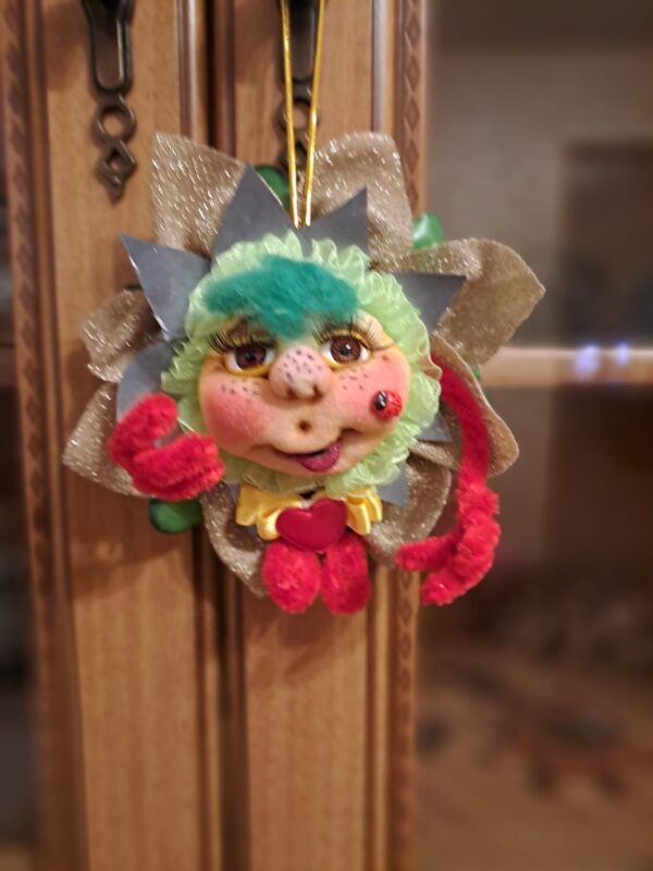 Handmade Rag doll ladybug on the sun
