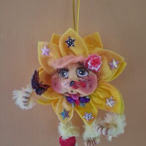 Handmade Rag doll sun with little stars