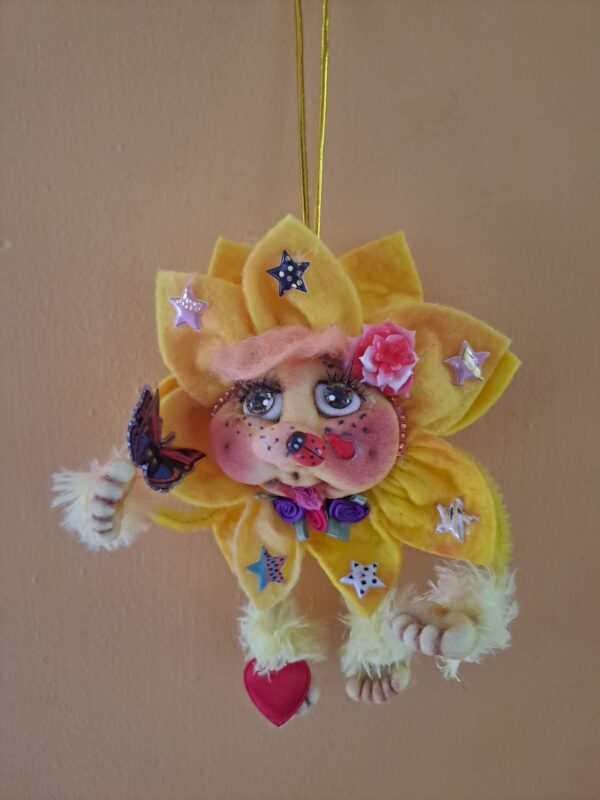 Handmade Rag doll sun with little stars