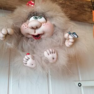 Handmade Rag doll surprise in the air