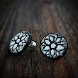 Handmade Porcelain Floral Stud Earrings