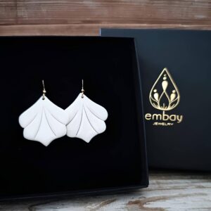 Porcelain earrings for the Bride