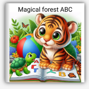 Magical Forest ABC Alphabet Book | Large Softcover Square 21x21 cm | Cute Animal Phonics Book for Toddlers Preschool Gift, Baby Shower