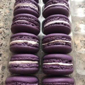 Artisan Lavender Macarons - Freshly Baked 12-Piece Gift Set  Gift Box for Tea Parties