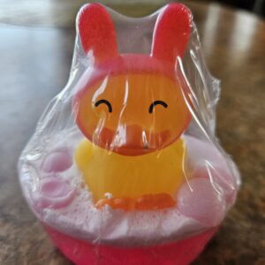 Bunny Costume Rubber Duck Toy Soap – Berry Bubble Blast-Fun Bath Time Treat