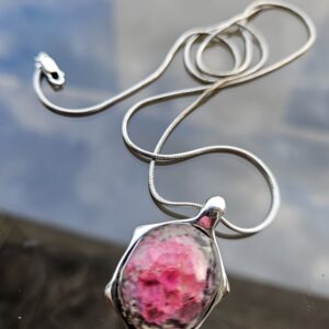 Handmade Resin Flower Necklace | Silver Plated Pressed Floral Jewelery