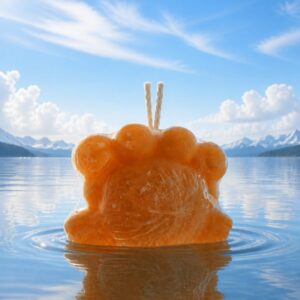Handmade Crabby Soap on a Rope | Whimsical Orange Crab Shaped Novelty Shower & Bath Bar