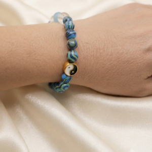 Harmony Balance Bracelet – Citrine, Blue Chalcedony & Malachite with Yin & Yang Charm