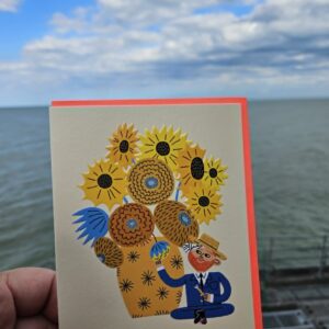 Vincent van Gogh Sunflowers Greeting Card by Teresa Bellón | Ohh Deer Artistic Blank Card for Art Lovers