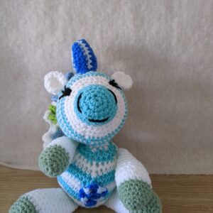 Unicorn blue white